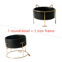 HKM-2960061 Creative Multifunctional Porcelain Fruit Dessert Bowl with Bamboo Mat in Various Colors