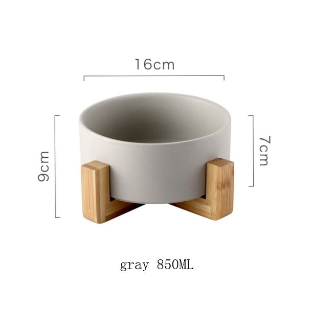 HKM-2960061 Creative Multifunctional Porcelain Fruit Dessert Bowl with Bamboo Mat in Various Colors