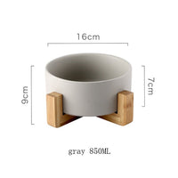 HKM-2960061 Creative Multifunctional Porcelain Fruit Dessert Bowl with Bamboo Mat in Various Colors