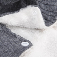 HKM-2960445 Cozy Thick Polyester and Wool Pet Outfit for Small Puppies in White and Pink
