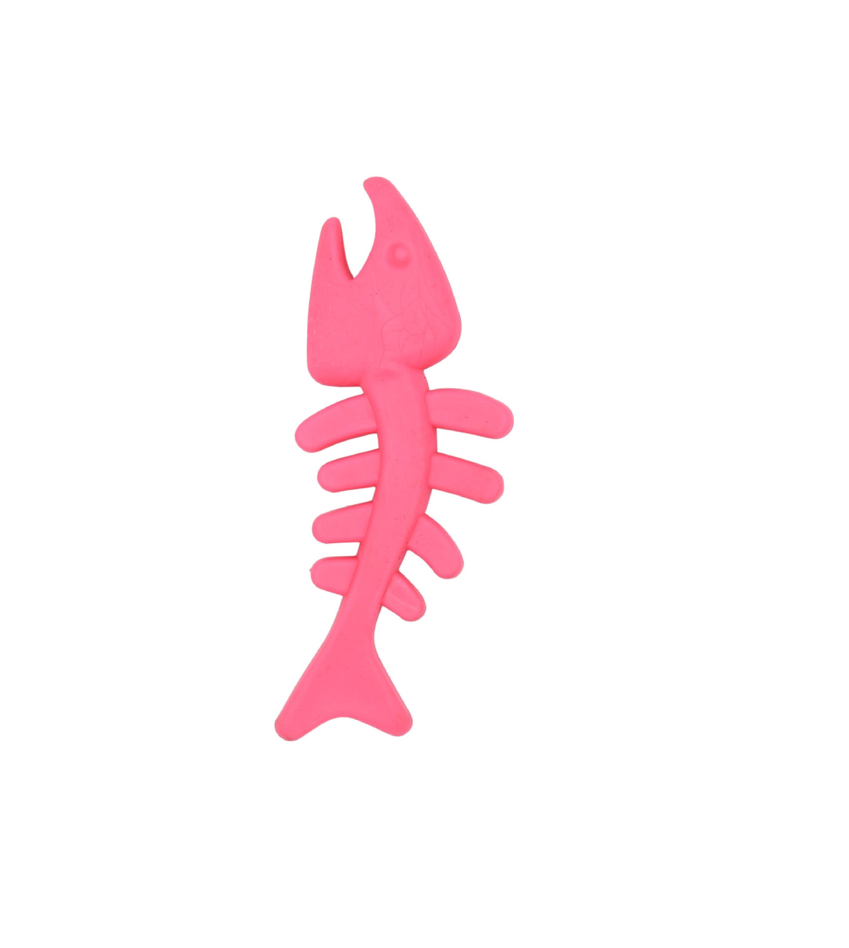 HKM-2960701 Fishbone Shaped Rubber Chew Toy for Dogs - Bite-Resistant Teeth Cleaning and Gum Massage