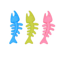HKM-2960701 Fishbone Shaped Rubber Chew Toy for Dogs - Bite-Resistant Teeth Cleaning and Gum Massage