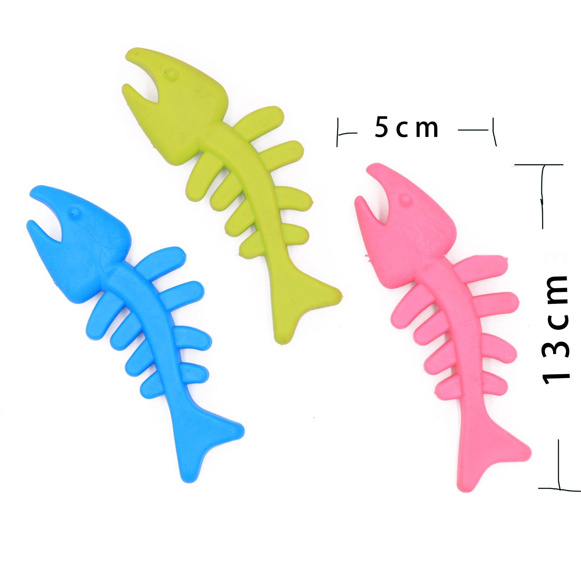 HKM-2960701 Fishbone Shaped Rubber Chew Toy for Dogs - Bite-Resistant Teeth Cleaning and Gum Massage