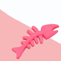 HKM-2960701 Fishbone Shaped Rubber Chew Toy for Dogs - Bite-Resistant Teeth Cleaning and Gum Massage