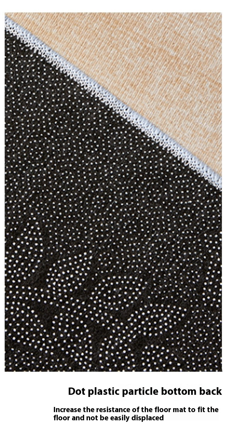 HKM-2961725 Halloween Cartoon Animation Floor Mat - Black Polyester Fiber, Square Shape (Multiple Sizes)