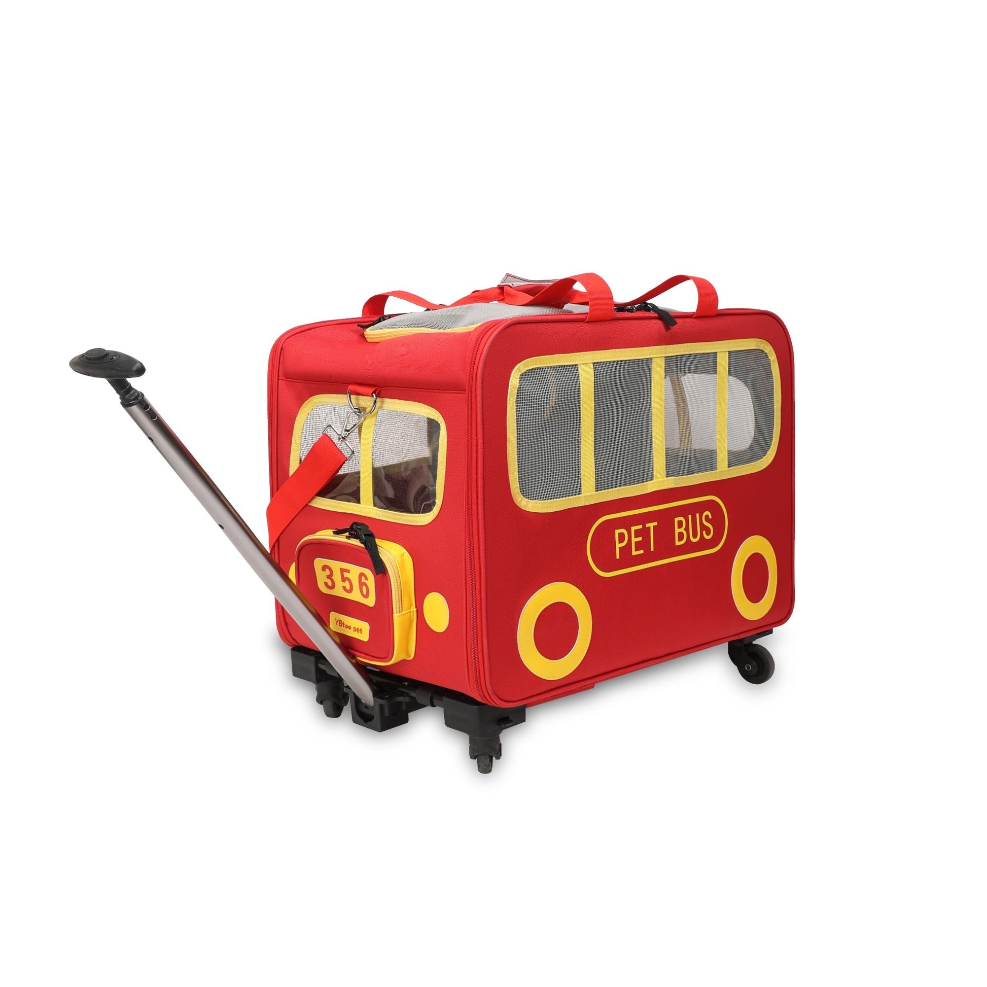 HKM-2962109 Spacious Cartoon Pet Trolley Case for Dogs and Cats - Medium Oxford Cloth Design
