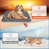 HKM-2963133 Self-Heating Non-Slip Pet Mat with Waterproof Design, 5-Layer Thermal Blanket for Dogs and Cats