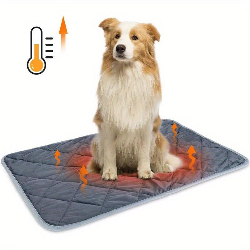 HKM-2963133 Self-Heating Non-Slip Pet Mat with Waterproof Design, 5-Layer Thermal Blanket for Dogs and Cats