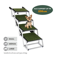 HKM-2964029 Foldable Dog Ramp for Cars and SUVs, Lightweight Non-Slip Pet Stairs, Supports Up to 250lbs, Ideal for Large Dogs