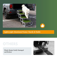 HKM-2964029 Foldable Dog Ramp for Cars and SUVs, Lightweight Non-Slip Pet Stairs, Supports Up to 250lbs, Ideal for Large Dogs