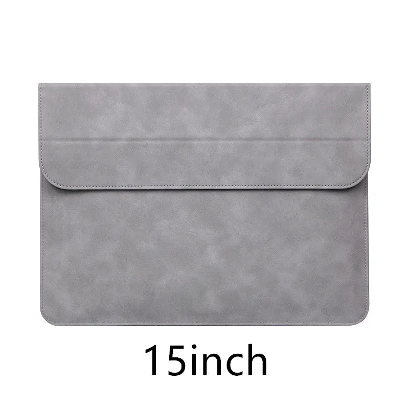 HKM-296403 Luxury PU Leather Laptop Bag Briefcase for 11-15 Inch Devices - Shockproof Design for Macbook, Huawei, Lenovo