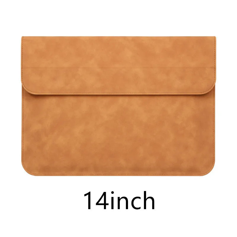 HKM-296403 Luxury PU Leather Laptop Bag Briefcase for 11-15 Inch Devices - Shockproof Design for Macbook, Huawei, Lenovo