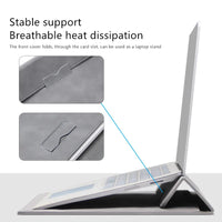 HKM-296403 Luxury PU Leather Laptop Bag Briefcase for 11-15 Inch Devices - Shockproof Design for Macbook, Huawei, Lenovo