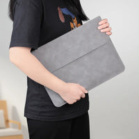HKM-296403 Luxury PU Leather Laptop Bag Briefcase for 11-15 Inch Devices - Shockproof Design for Macbook, Huawei, Lenovo