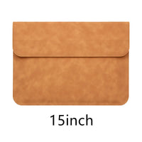 HKM-296403 Luxury PU Leather Laptop Bag Briefcase for 11-15 Inch Devices - Shockproof Design for Macbook, Huawei, Lenovo
