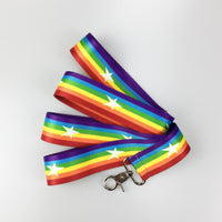 HKM-2965437 Rainbow Nylon Dog Leash with T-Type Chest Strap for Small to Medium Dogs