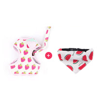 HKM-2967101 Adorable Cat Traction Rope in Cute Fruit Design - Adjustable Nylon Walking Leash for Cats