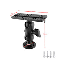 HKM-296723 Rotating Electronic Fish Finder Mounting Bracket with 360-Degree Rotation, Black Plastic