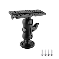 HKM-296723 Rotating Electronic Fish Finder Mounting Bracket with 360-Degree Rotation, Black Plastic
