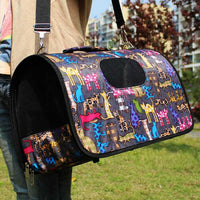 HKM-2967869 Multifunctional Geometric Pattern Pet Carrier Bag - Comfortable, Waterproof, and Easy to Clean