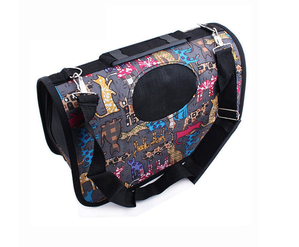 HKM-2967869 Multifunctional Geometric Pattern Pet Carrier Bag - Comfortable, Waterproof, and Easy to Clean