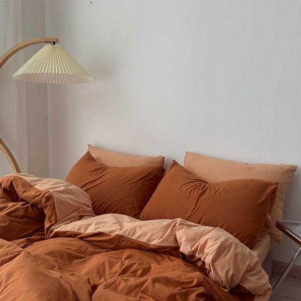 HKM-296787 Cotton Knitted Bed Sheet Set in Vibrant Colors - Multiple Sizes Available