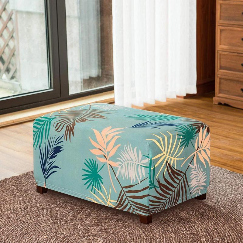 HKM-296915 Elastic Non-Slip Sofa Cover for Single Seat - American Style with Plant and Flower Pattern