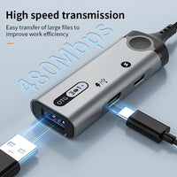 HKM-296915 High-Speed 8-Pin OTG Adapter with USB 3.0 and Type-C Earphone Jack Compatibility