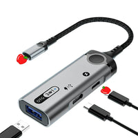 HKM-296915 High-Speed 8-Pin OTG Adapter with USB 3.0 and Type-C Earphone Jack Compatibility