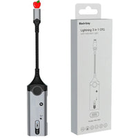HKM-296915 High-Speed 8-Pin OTG Adapter with USB 3.0 and Type-C Earphone Jack Compatibility