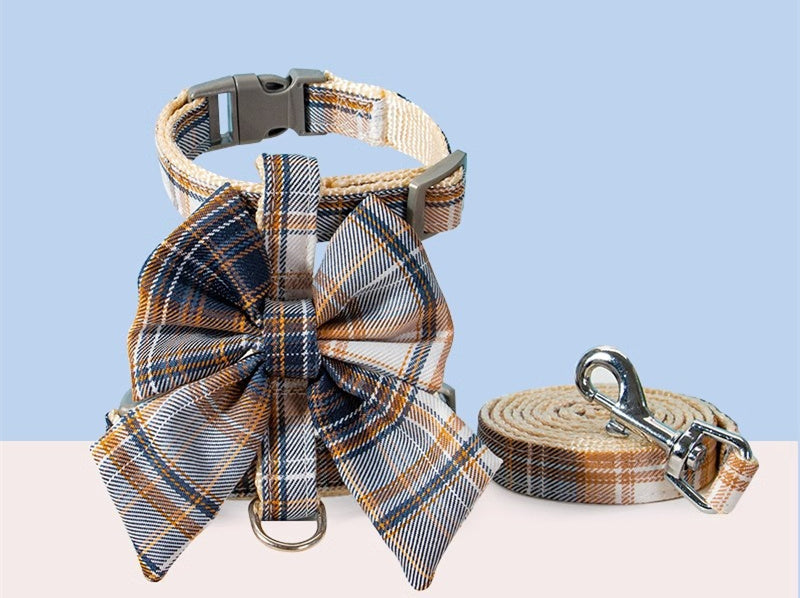 HKM-2971197 Dog Skirt with Leash Set - Soft Cotton Nylon for Small & Medium Pets, Multiple Colors Available