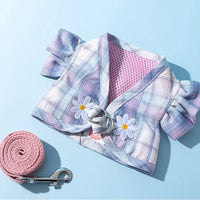 HKM-2971197 Dog Skirt with Leash Set - Soft Cotton Nylon for Small & Medium Pets, Multiple Colors Available