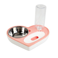 HKM-2971581 Dual-Use Cat and Dog Bowl with Non-Wet Mouth Design - Available in Pink, Blue, and White
