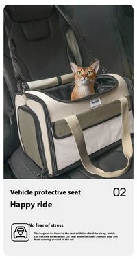 HKM-2973629 Portable Cat Bag - One-Shoulder Crossbody in Maroon, Durable Nylon Material