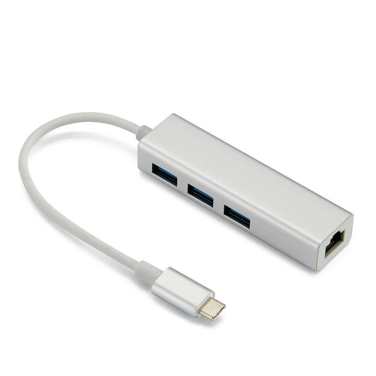 HKM-297363 4-in-1 USB 3.1 Docking Station with 100M Wired Network Card - Ethernet RJ-45 Connectivity
