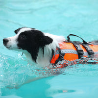 HKM-2973757 Pet Life Jacket for Dogs - Cooling Swimming Suit with High Buoyancy in Orange, Sizes S to XL