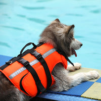 HKM-2973757 Pet Life Jacket for Dogs - Cooling Swimming Suit with High Buoyancy in Orange, Sizes S to XL