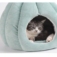 HKM-2975421 Cactus-Themed Cozy Pet Bed for Small to Medium Dogs and Cats, Warm PP Cotton and Crystal Velvet