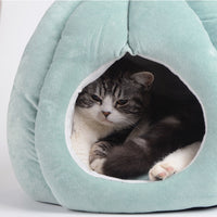 HKM-2975421 Cactus-Themed Cozy Pet Bed for Small to Medium Dogs and Cats, Warm PP Cotton and Crystal Velvet