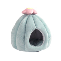 HKM-2975421 Cactus-Themed Cozy Pet Bed for Small to Medium Dogs and Cats, Warm PP Cotton and Crystal Velvet
