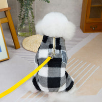 HKM-2975933 Double-Sided Velvet Dog Jacket for Autumn and Winter - Fluffy, Cozy Pet Clothing in Gray and Brown