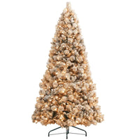 HKM-297619 Large 9ft Star-Shaped Artificial Christmas Tree with Metal Base for Outdoor Parties