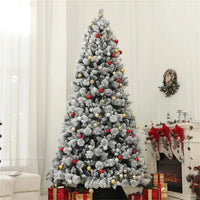 HKM-297619 Large 9ft Star-Shaped Artificial Christmas Tree with Metal Base for Outdoor Parties