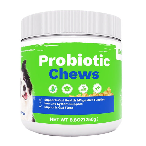 HKM-2977213 Probiotics Chews for Pets - Supports Digestive Health for Dogs, Promotes Healthy Gut Function
