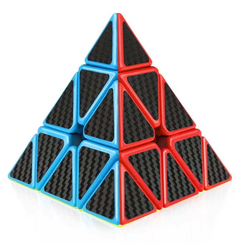 HKM-297747 Triangle Carbon Fiber Speed Cube - Educational Magic Puzzle for Ages 2 and Up