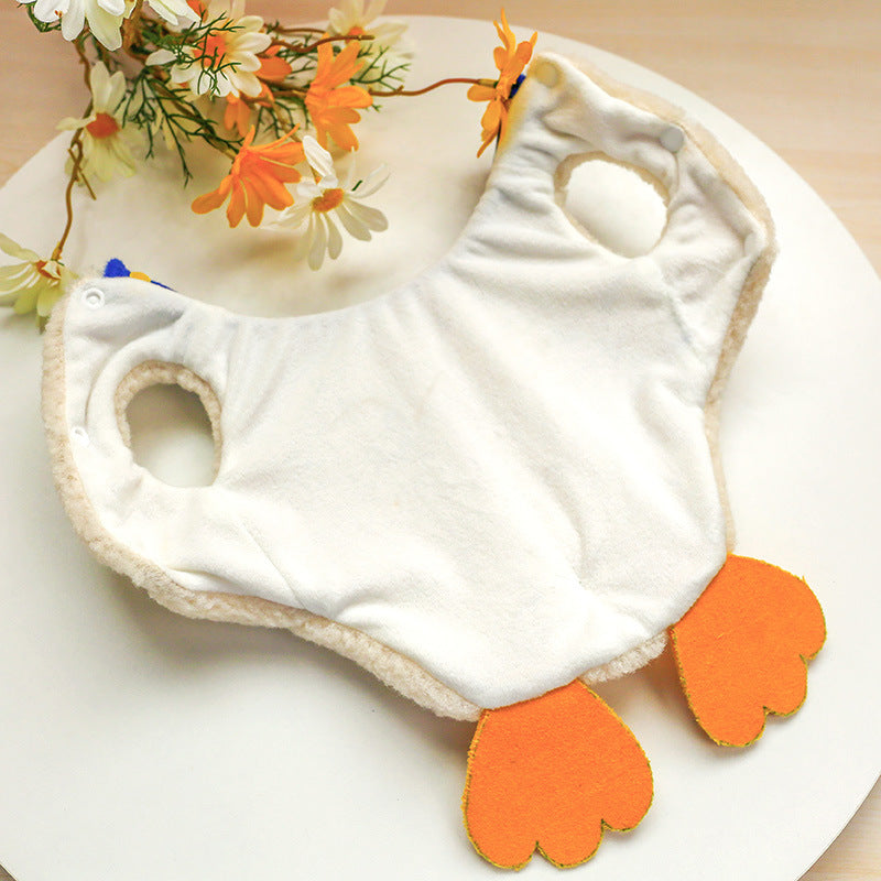 HKM-2977725 Warm and Cozy Plush Duck Vest for Dogs - Cute Design, Multiple Sizes Available