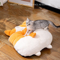 HKM-2978621 Cat Sleeping Bag - Warm Semi-Closed Bed for All Seasons, Cozy Pet Nest, Ideal for Winter Use