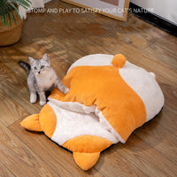 HKM-2978621 Cat Sleeping Bag - Warm Semi-Closed Bed for All Seasons, Cozy Pet Nest, Ideal for Winter Use