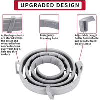 HKM-2979133 Waterproof Adjustable Insect Repellent Collar for Flea and Tick Protection - 70cm Gray Plastic