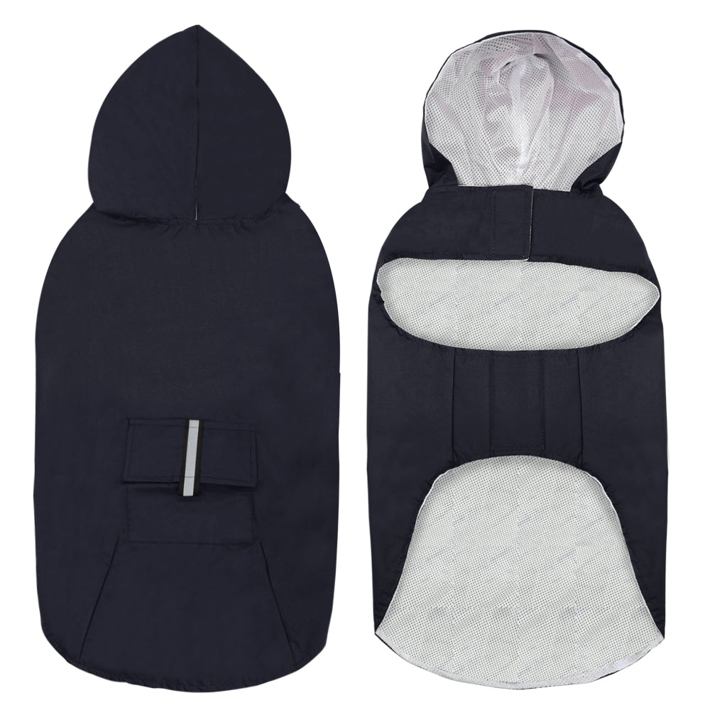 HKM-2979517 Waterproof Large Dog Raincoat with Soft Mesh Polyester for Outdoor Use
